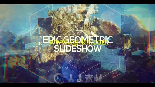 动感绚丽史诗几何视差幻灯片相册动画AE模板Videohive Epic Geometric Slideshow 1的图片1