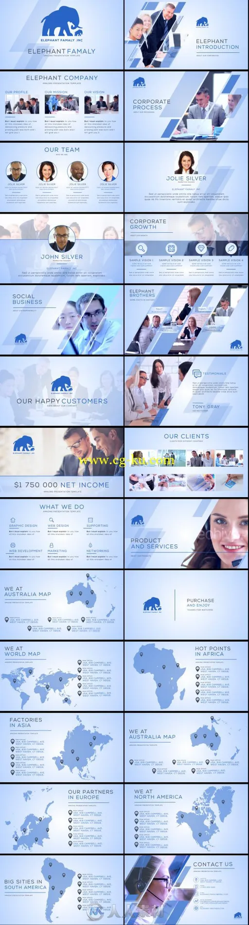 现代简单干净的公司企业商务展示幻灯片AE模板Videohive Clean Business Company P的图片1