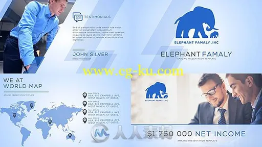 现代简单干净的公司企业商务展示幻灯片AE模板Videohive Clean Business Company P的图片3