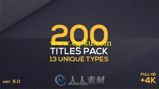 200款独特的文字字幕标题排版动画AE模板Videohive 200 Titles Pack (13 unique ty的图片1