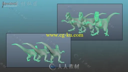 晚白垩纪的速龙恐龙爬行动物角色3D模型Unity游戏素材资源的图片3