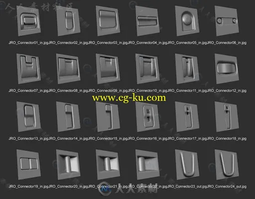 55组3D高光笔刷画笔合辑 GUMROAD 55 ORNAMENT BRUSHES + ALPHA/HEIGHT MAPS VOL1的图片8