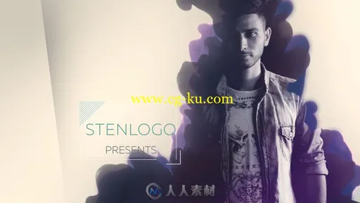 美丽动态水墨散开照片展示幻灯片相册动画AE模板 Videohive Ink Promo Slideshow 1的图片2