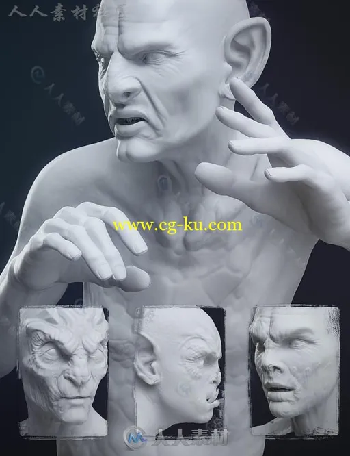 幻想凶猛的男性生物角色3D模型合辑的图片1