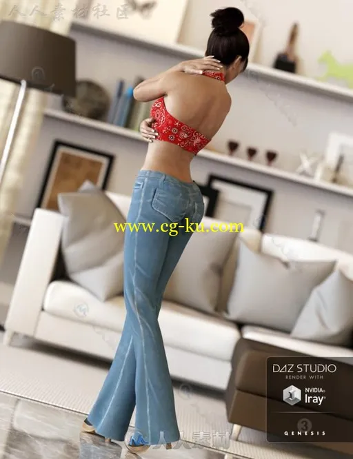 美丽性感时尚的女性夏季服装3D模型合辑的图片3