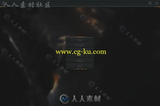 传统的RPG界面UI外皮贴图和材质Unity游戏素材资源的图片3