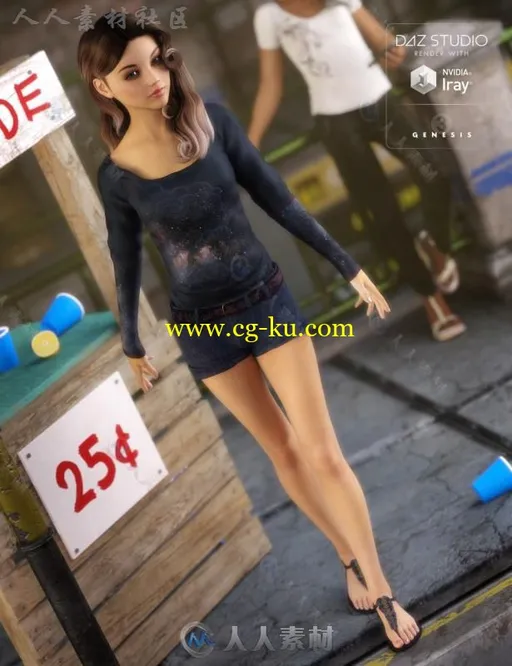 女性性感可爱清凉的夏季服装3D模型合辑的图片2