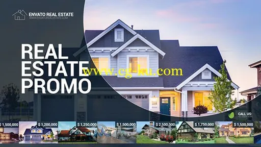 现代简单房地产促销幻灯片AE模板 Videohive Real Estate Promo 19563402的图片1