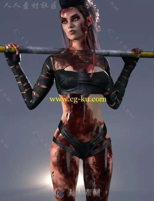 冒险血腥的战斗场景和恐怖的女性3D模型合辑的图片1