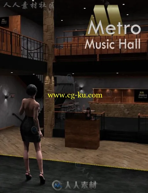 完整的现代化音乐厅场景环境3D模型合辑的图片11