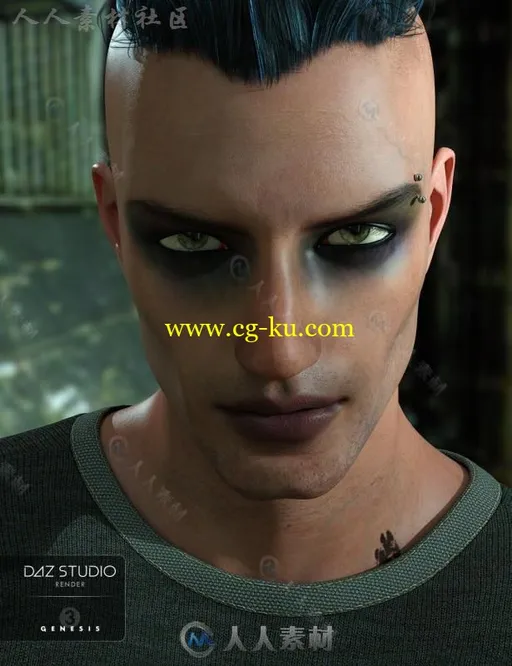 恐怖邪恶的哥特男性角色3D模型合辑的图片4