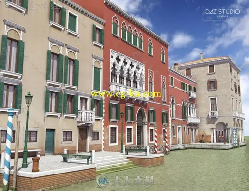 威尼斯文艺复兴时期的哥特式建筑3D模型合辑的图片1
