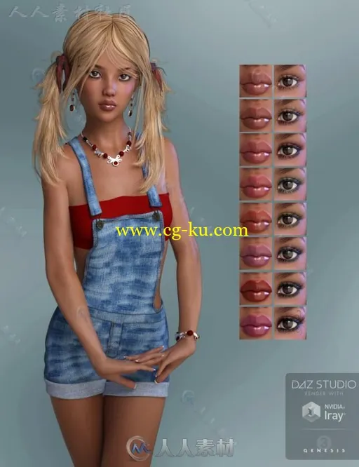 性感甜美可爱的女孩角色3D模型合辑的图片2