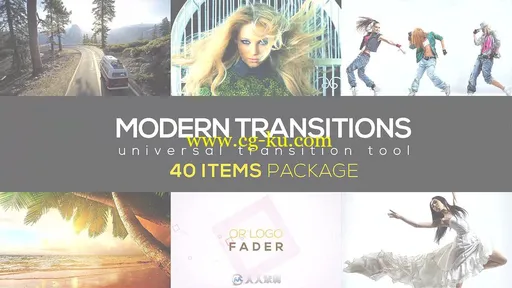 现代创意多边形特效动画叠加视频转场过渡AE模板Videohive Modern Transition Pack的图片2