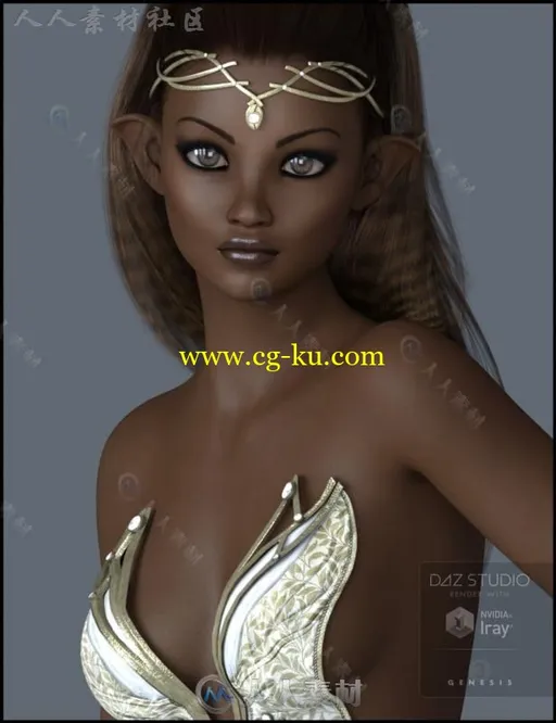 可爱皮肤黝黑的异国女性角色3D模型合辑的图片3