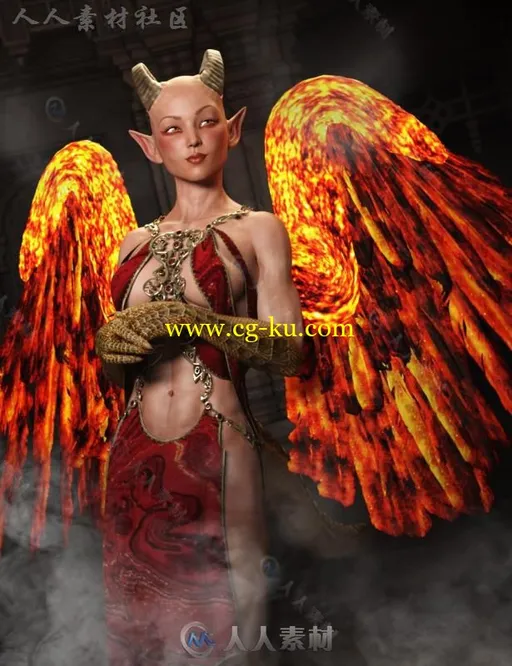 梦幻堕落天使的翅膀3D模型合辑的图片4