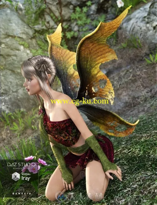 童话黑暗仙女的翅膀3D模型合辑的图片1