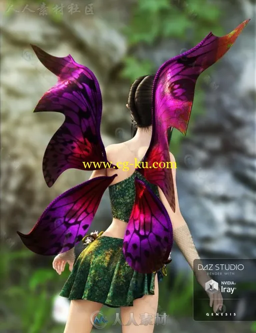 童话黑暗仙女的翅膀3D模型合辑的图片3