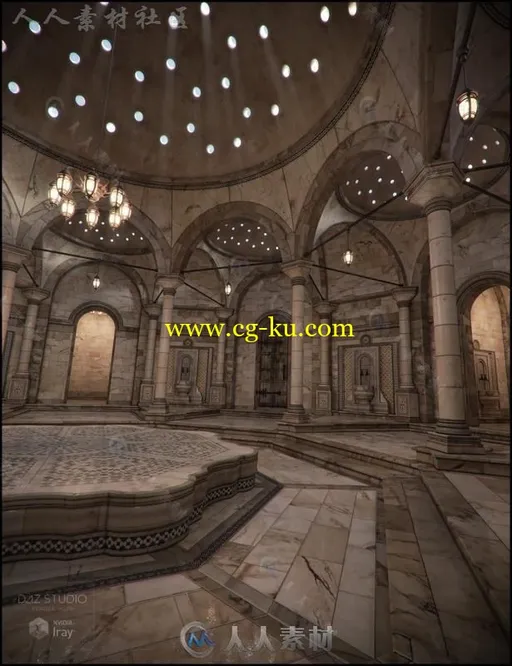 空旷的土耳其大厅场景环境3D模型合辑的图片3