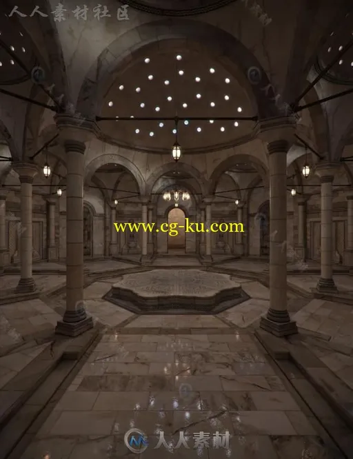 空旷的土耳其大厅场景环境3D模型合辑的图片4