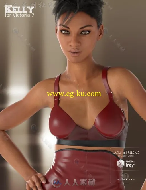 美丽苗条的女性角色和性感内衣3D模型合辑的图片1