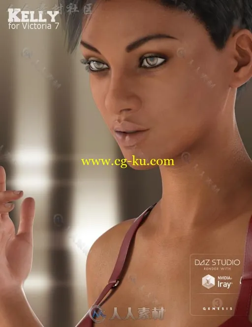 美丽苗条的女性角色和性感内衣3D模型合辑的图片2