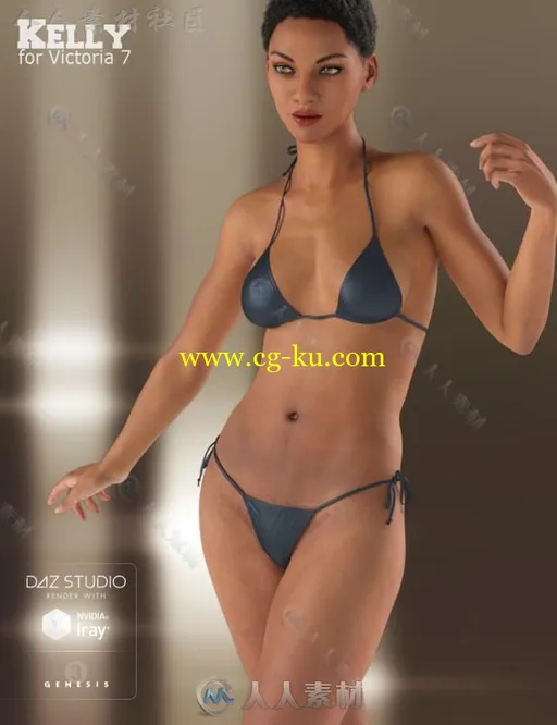 美丽苗条的女性角色和性感内衣3D模型合辑的图片3
