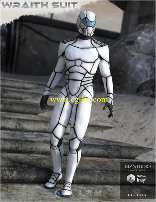 炫酷时尚未来科幻装甲幽灵服3D模型合辑的图片11