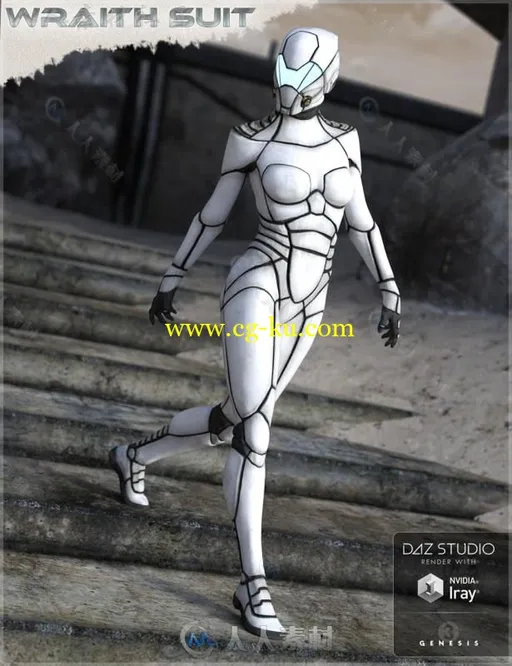 炫酷时尚未来科幻装甲幽灵服3D模型合辑的图片12