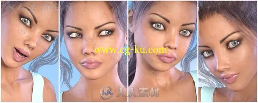 可爱美丽的少女脸部表情3D模型合辑的图片2