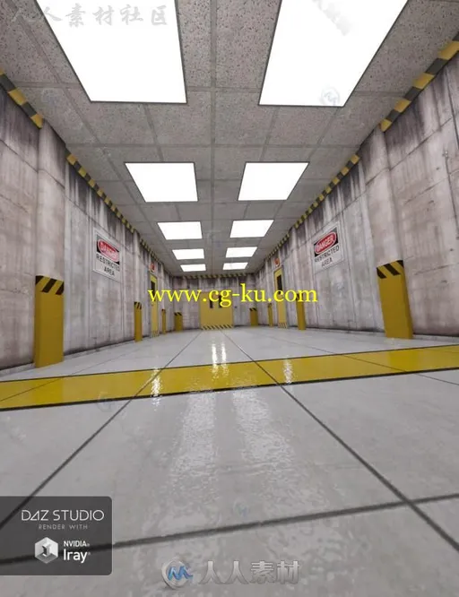科幻主题室内走廊场景3D模型合辑的图片2