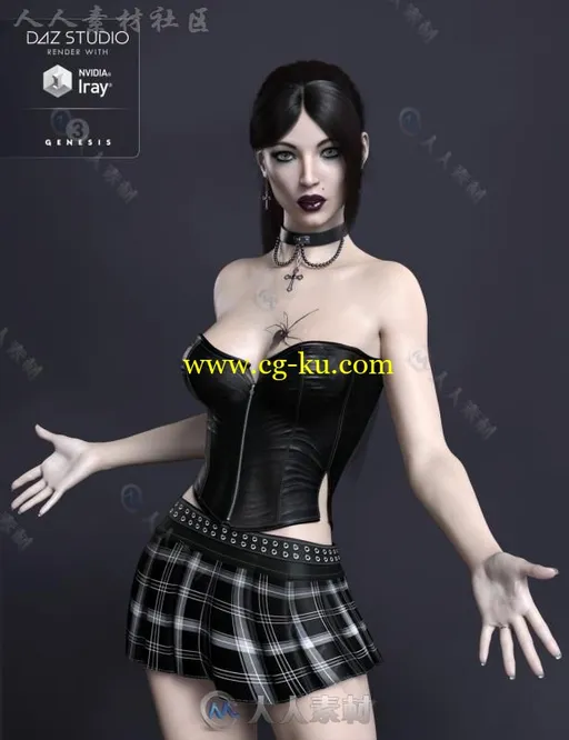 性感独特魅力四射的女性角色3D模型合辑的图片2