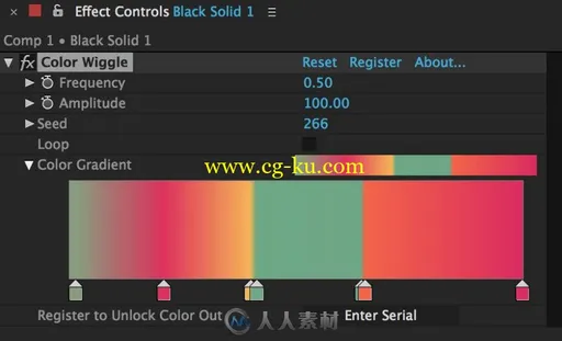 色彩随机切换渐变循环抖动AE插件 Color Wiggle v1.2.0版的图片2