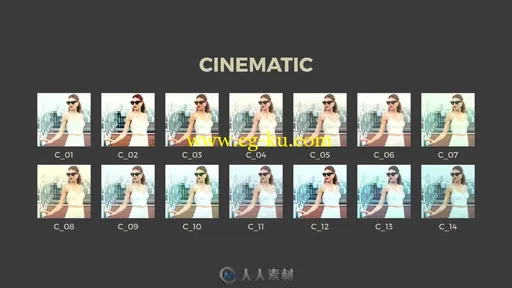 5种分类AE颜色分级调色预设电影大片风格70 Color Grading Presets的图片3