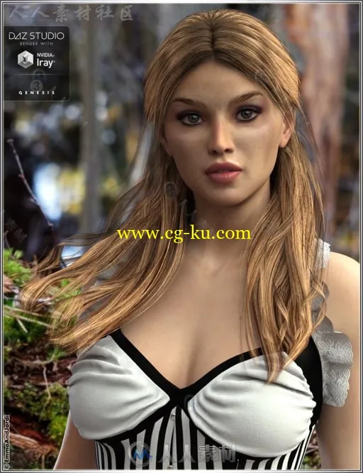浪漫优雅美丽的女性头发发型3D模型合辑的图片4