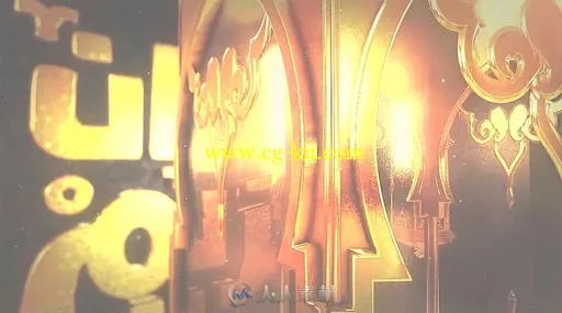 高贵华丽的伊斯兰教斋月节日视频开场AE模板 Videohive Ramadan Goldish Ope的图片3