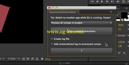 AE表达式语言报错修复脚本Expression Universalizer V2.5.13的图片3