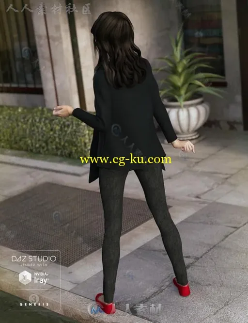 现代休闲时尚的女性服装3D模型合辑的图片3