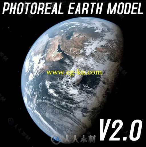 高精度动态各种形态地球3D模型第二版 TURBOSQUID PHOTOREAL EARTH 3D MODEL VOL.2的图片1