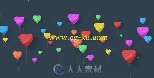 卡通气球放飞升空标志显示LOGO演绎AE模板 Videohive My Balloon My Logo 11006133的图片1