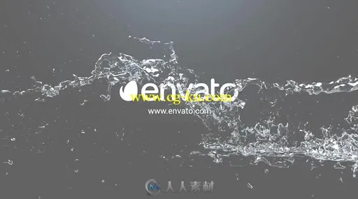 优雅干净时尚的水流动标志显示LOGO演绎AE模板Videohive Watertrail Logo Reveal 1的图片3