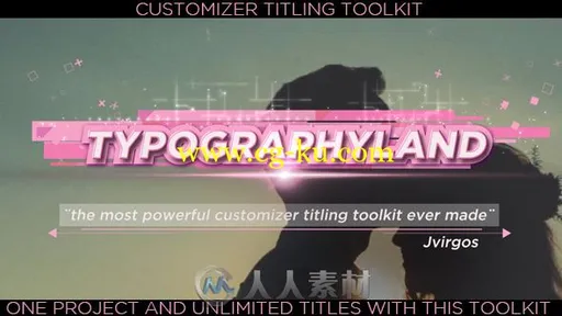 视频标题字幕排版动画设计工具包AE模板Videohive Titles Toolkit Customizer Suit的图片1