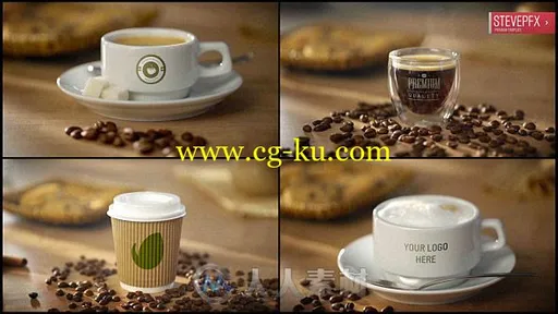 现代美洲卡布奇诺浓咖啡展示宣传视频包装AE模板Videohive Coffee AE Mockup Espre的图片1