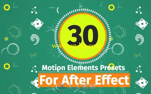 AE预设Motion Element30种图形动画元素预设带教程的图片1