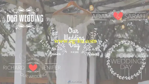 美丽优雅时尚的现代婚礼标题排版动画AE模板 Videohive Wedding Titles 19761639的图片4