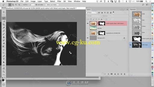 PS头发高级修饰技巧实例训练视频教程 CREATIVELIVE RETOUCHING TECHNIQUES FOR HAI的图片6