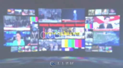 现代电视工作室背景展示幻灯片AE模板 Videohive TV Studio Background 19583069的图片3