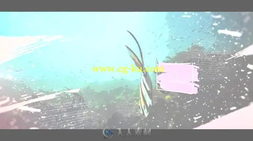 美丽简单的笔刷视差幻灯片相册动画AE模板 Videohive Simple Slideshow 19583202的图片3