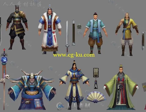 武侠精品《笑傲江湖》角色3D模型的图片3