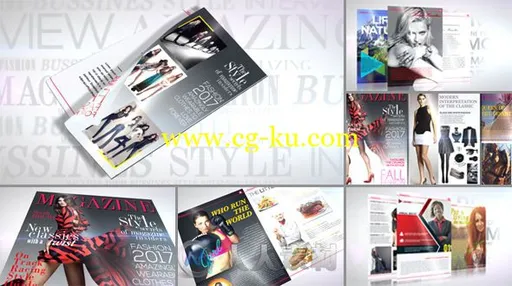 现代杂志展示宣传幻灯片产品促销AE模板 Videohive Magazine Promo 19495820的图片1